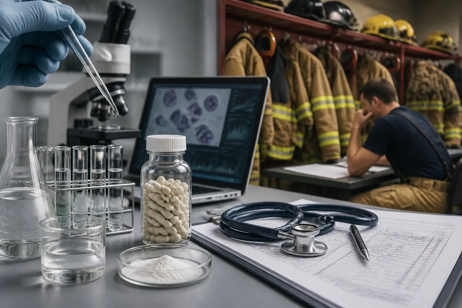 Editorial image for Firefighters use antioxidant amid health concerns, union raises safety questions