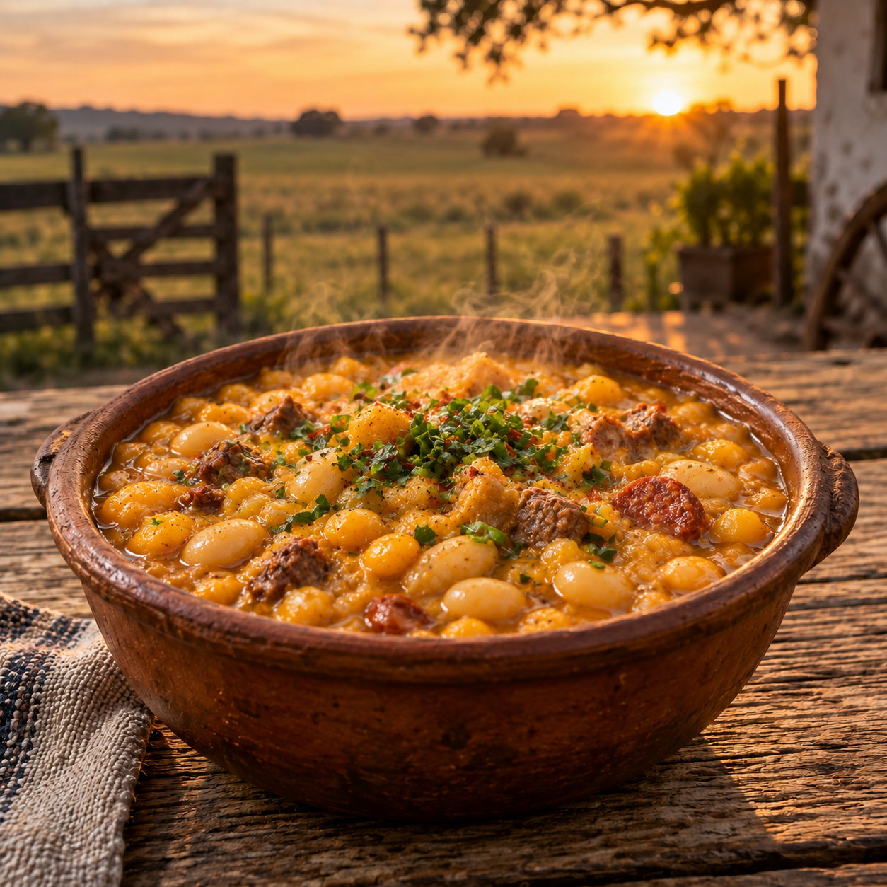 Locro Tradicional con Carne de Novillo Alimentado a Pasto y Libre de Antibióticos