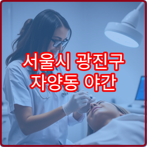 서울시 광진구 자양동 야간 치과 진료 병원 안내 오늘 밤 치과 확인