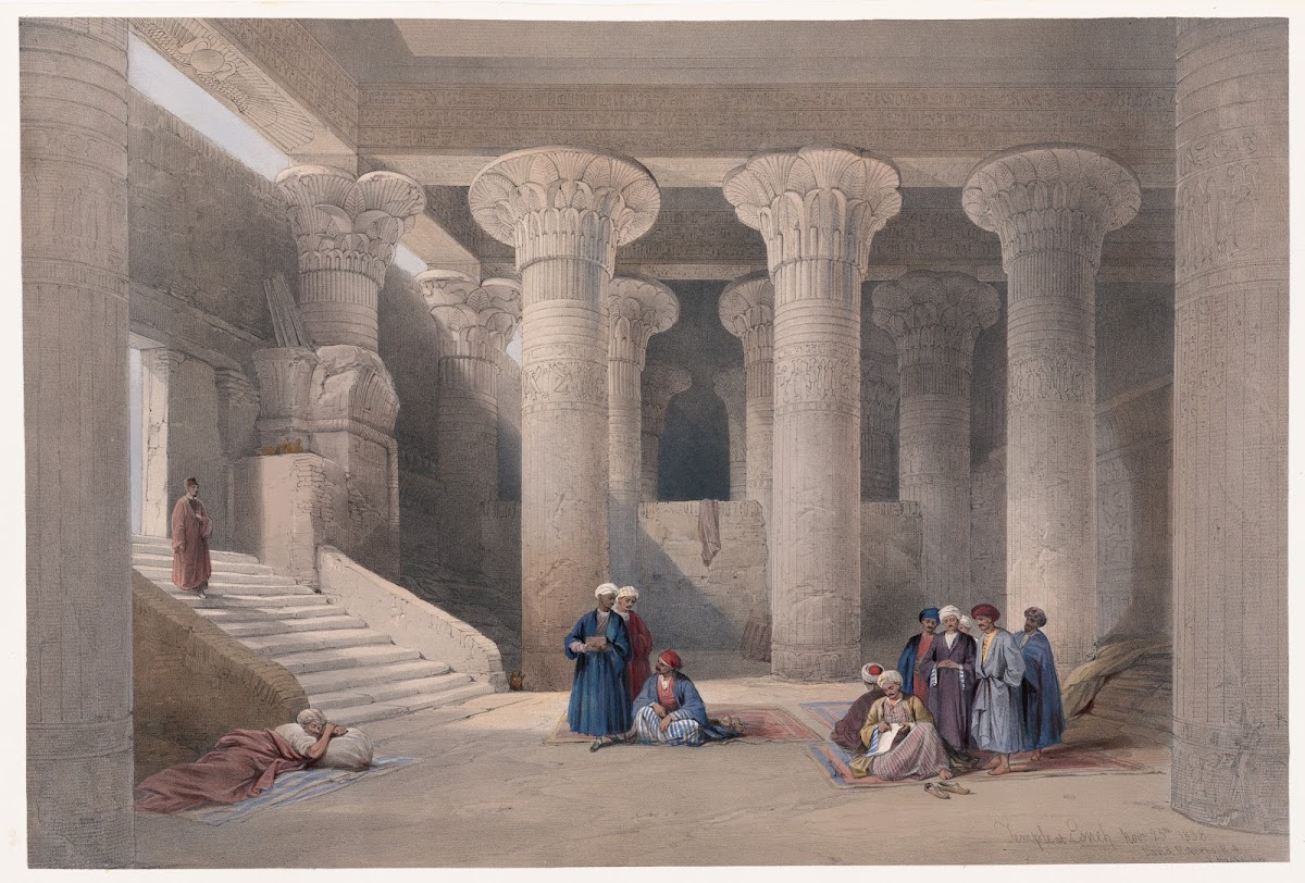 Temple at Esneh Isnâ Nov 25th 1838 1846 1849