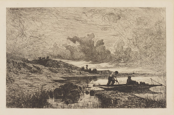 Un soir bords de Rhône à Rix 1869