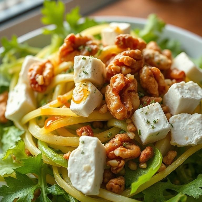 Refreshingly Crunchy Walnut Celery Salad with Feta Bliss - Easy Homemade Side finished
