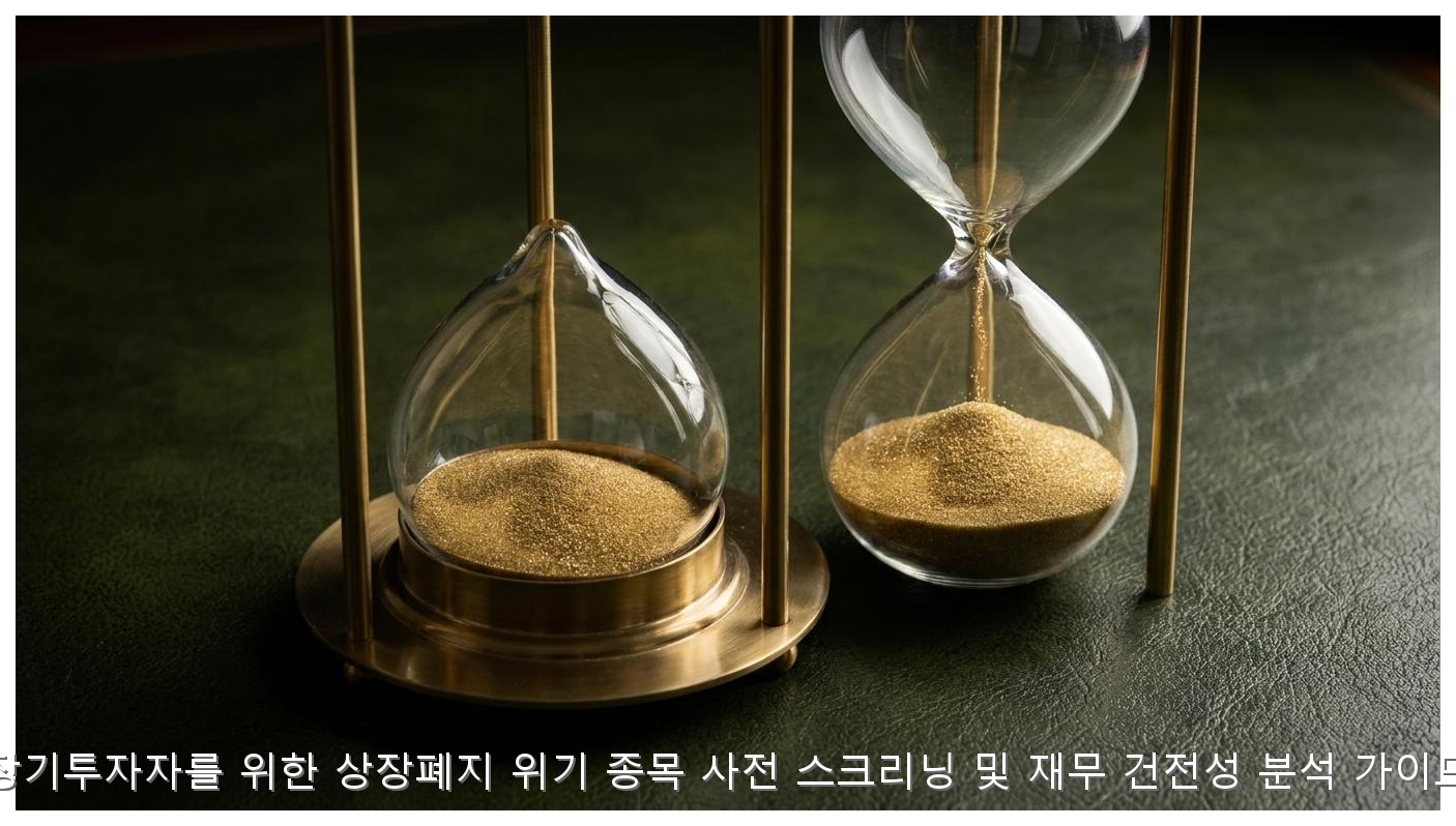 장기투자자를 위한 상장폐지 위기 종목 사전 스크리닝 및 재무 건전성 분석 가이드 핵심 안내 및 분석 인포그래픽 (3)