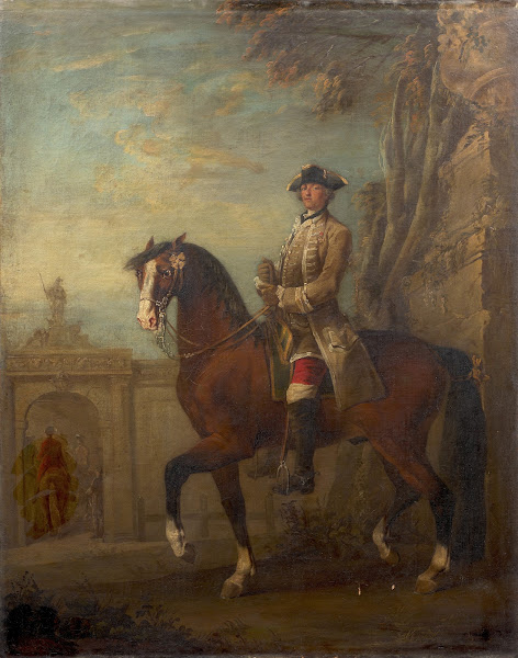 Equestrian portrait of a kings squire 1756