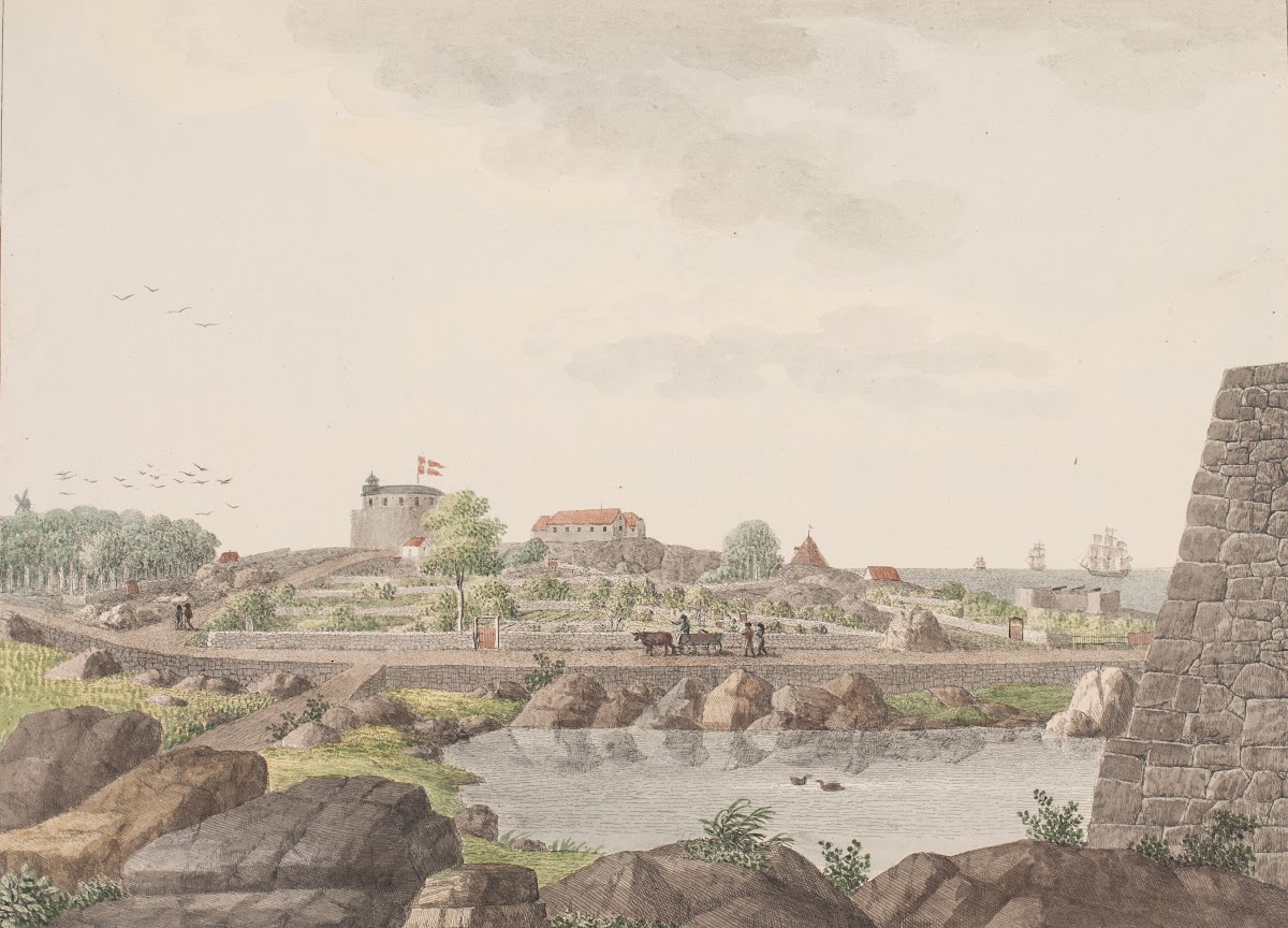 Christiansø Set fra vestsiden 1818  1819
