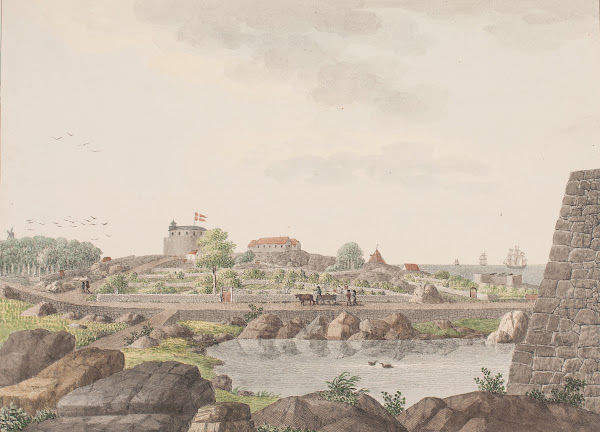 Christiansø Set fra vestsiden 1818  1819