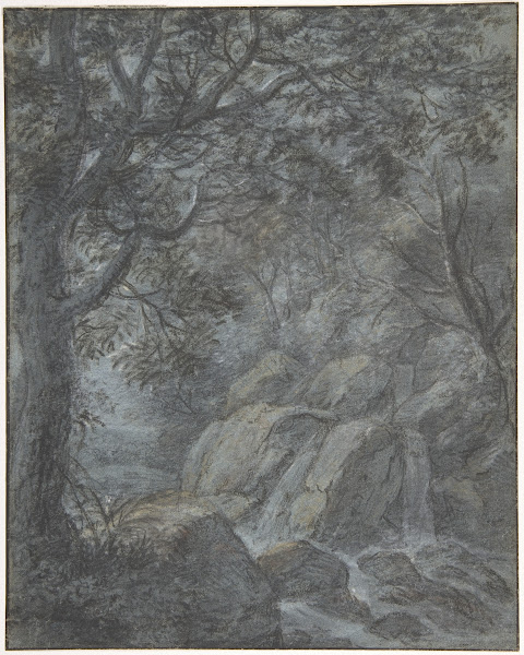 River Landscape with Mountain Stream 17th century