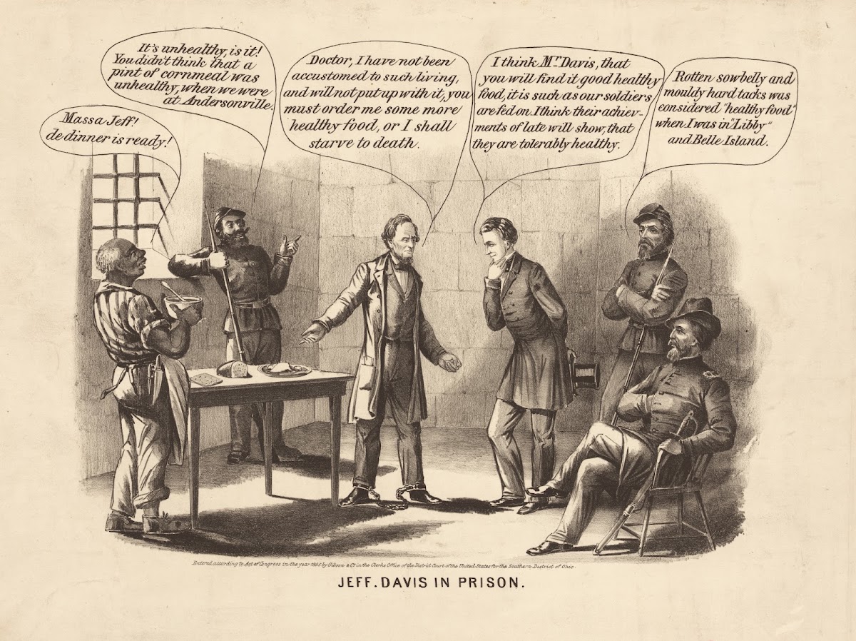 Jeff Davis in prison 1865