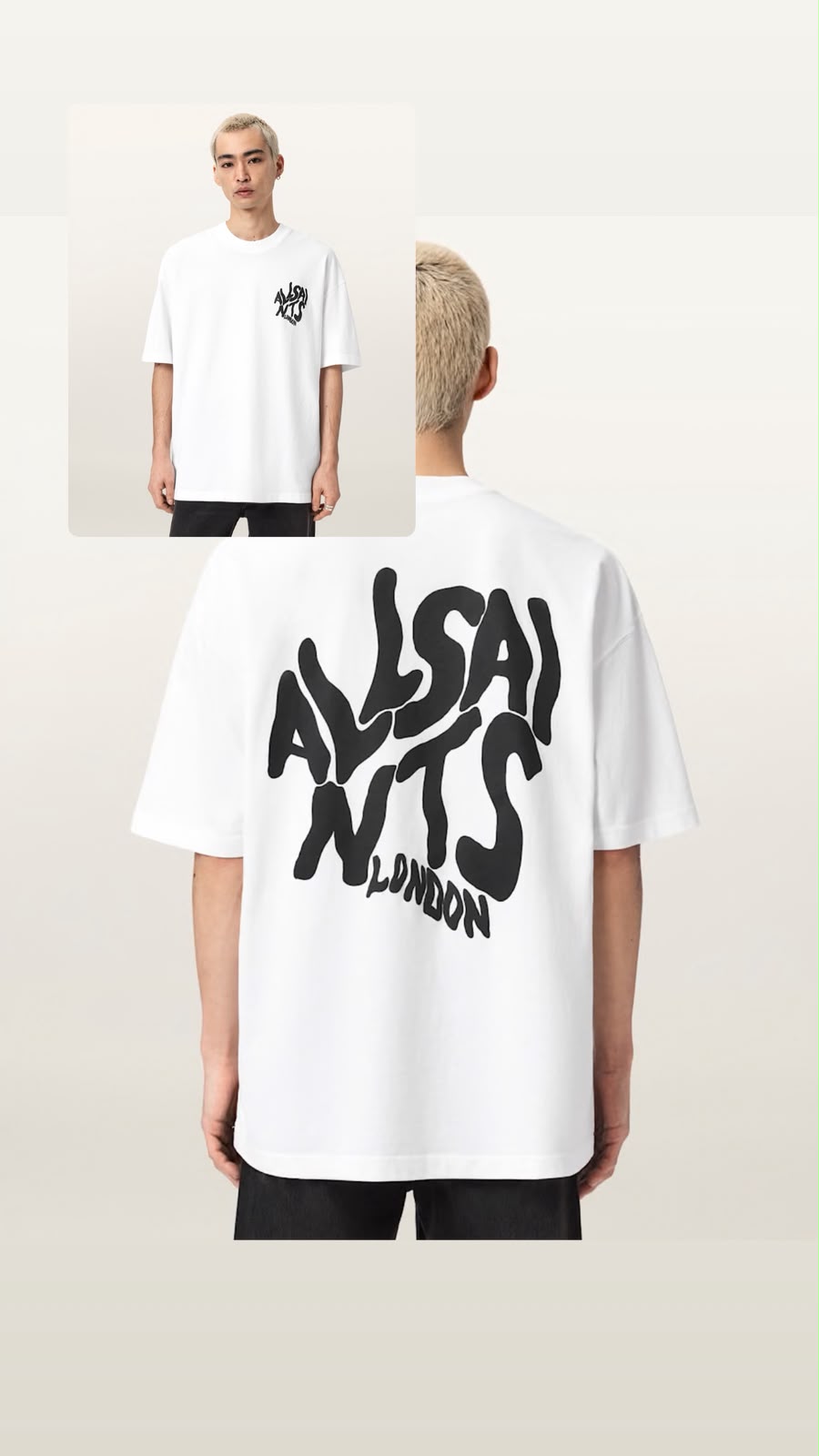Playera AllSaints BlancaOversized