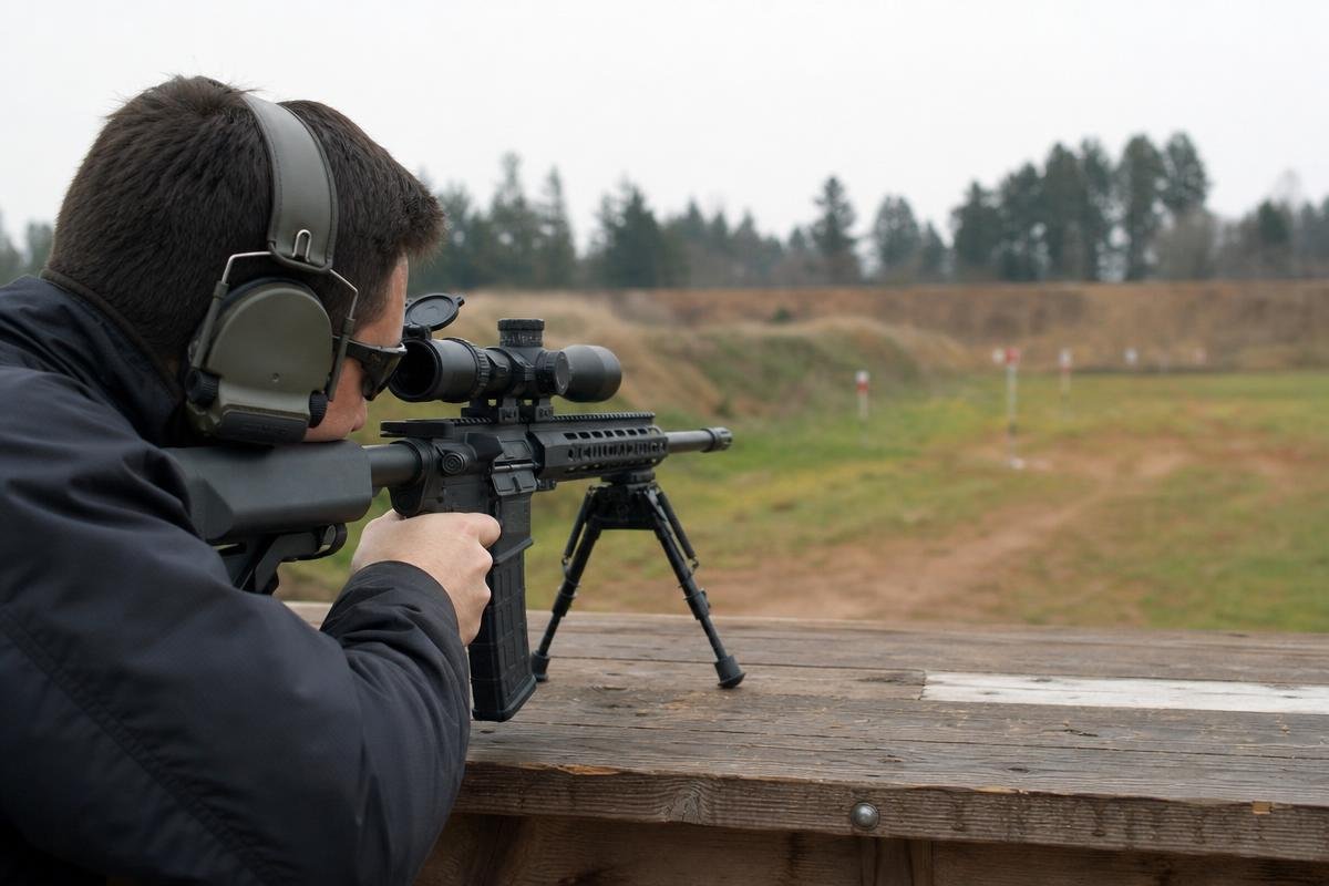458 SOCOM complete upper receiver and loaded ammunition on a bench