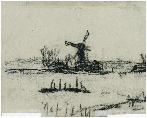 Molen in landschap