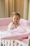 Bedding set for a baby crib 6 el Twins Belle pink