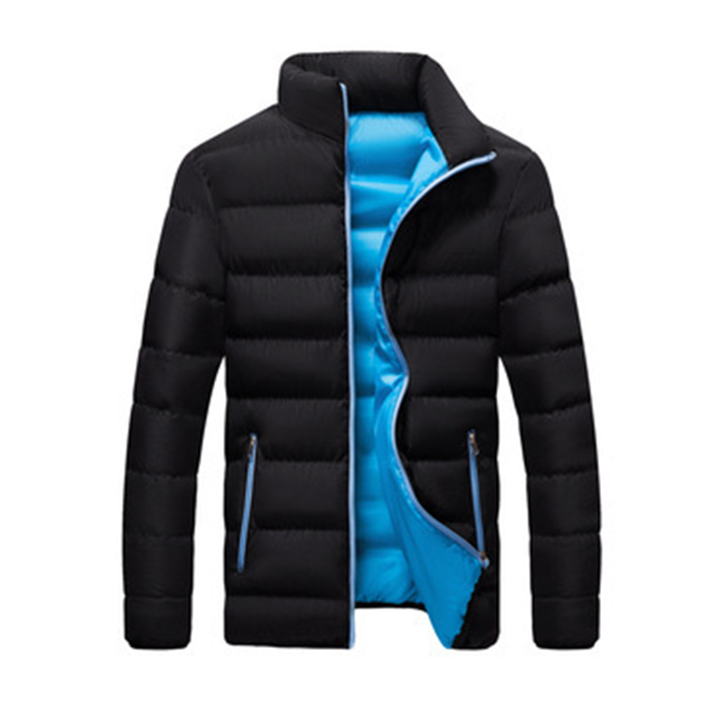 Men's quilted jacket, stand-up collar, padded, for leisure