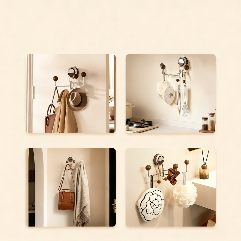 Suction cup wall hook, TPU, no drilling