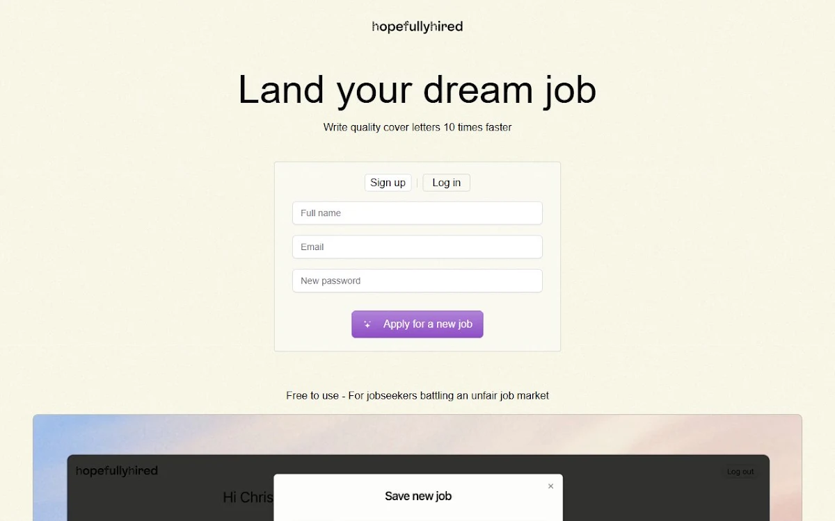 Captura de Hopefullyhired