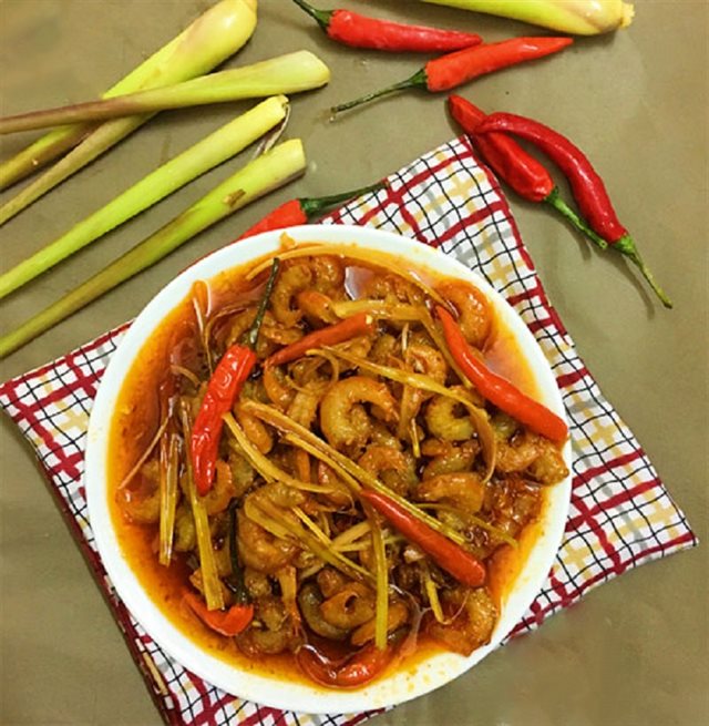 Tôm Khô Rim Chua Cay