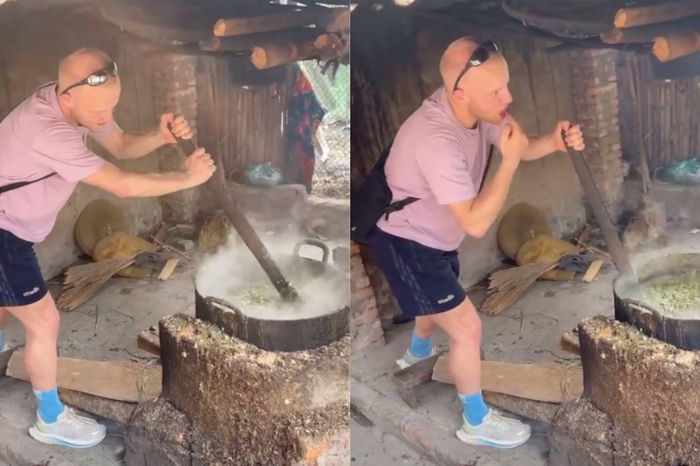 Khách Tây nấu cám lợn ở Hà Giang, vừa khuấy vừa nếm thử khiến dân mạng cười bò - Báo VTC News