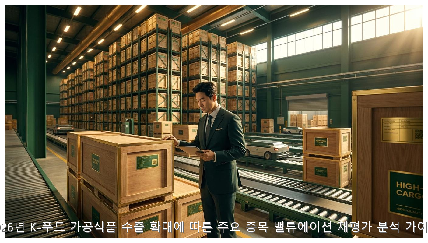 2026년 K-푸드 가공식품 수출 확대에 따른 주요 종목 밸류에이션 재평가 분석 가이드 핵심 안내 및 분석 인포그래픽 (3)