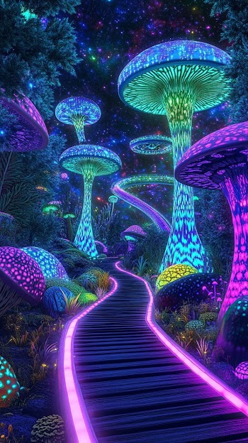 Glowing Mushrooms Picture