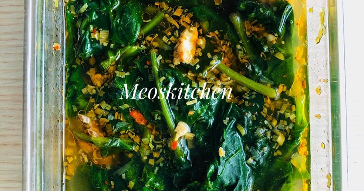 Canh rau mồng tơi nấu thịt gà