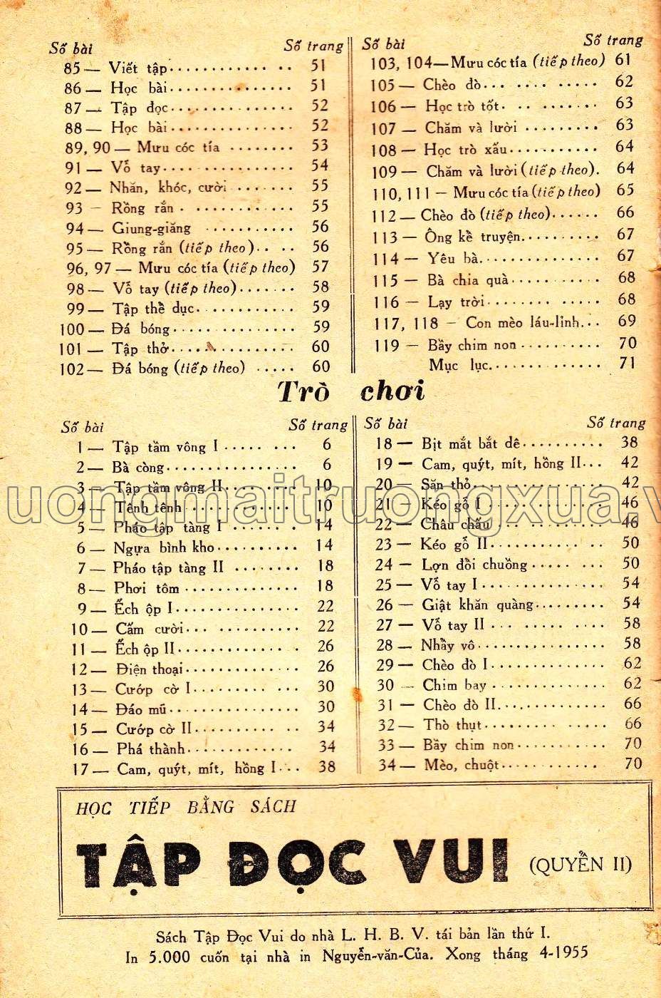 Tập đọc vui mẫu giáo, lớp năm (1955) - Trang 70