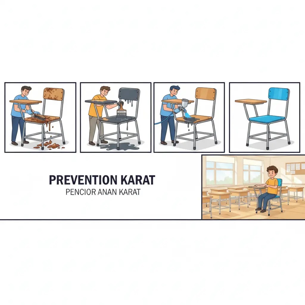 Cara Mencegah Karat pada Kursi Sekolah Besi agar Awet