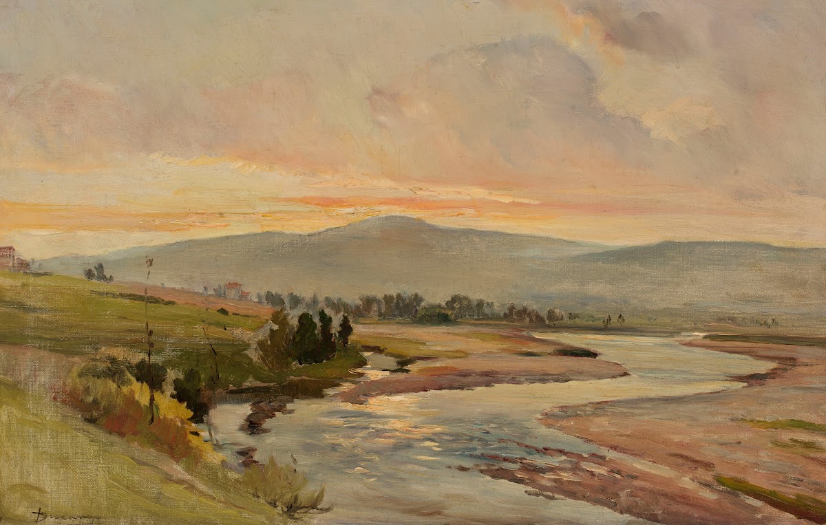 River at sunset