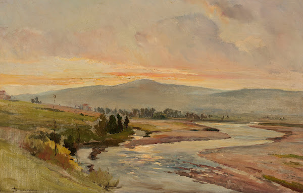 River at sunset