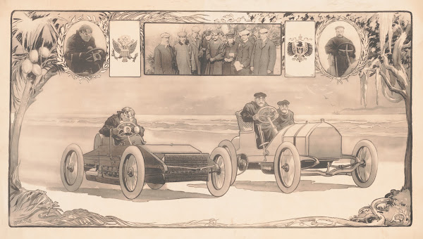 Early 20th century automobile race 1904