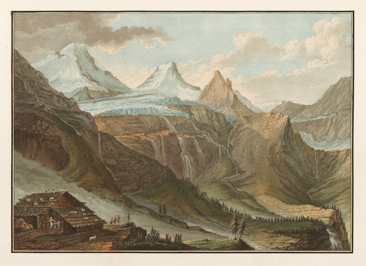 Vue de Breit Lauwinen Contre le Glacier du Breithorn 1915 1945