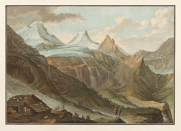 Vue de Breit Lauwinen Contre le Glacier du Breithorn 1915 1945