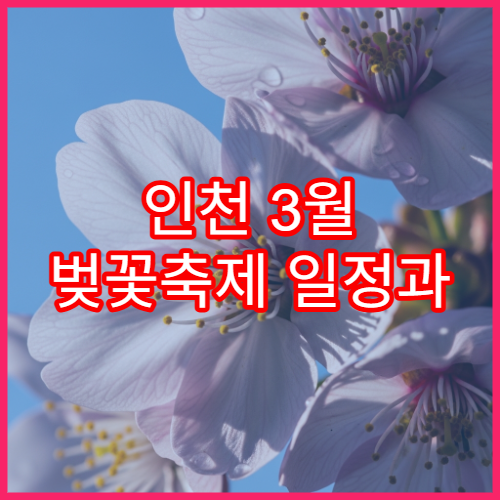 인천 3월 벚꽃축제 일정과 가볼만한곳 총정리