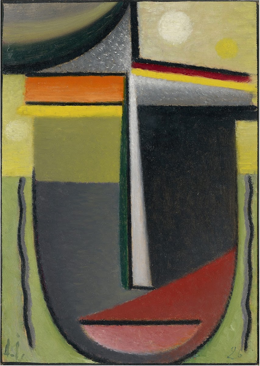 Abstract Head Inner Vision Green Gold 1926