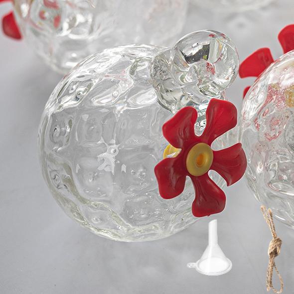Transparent Glass Ball Bird Bath for Hanging