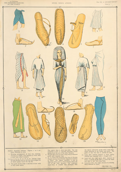 Ancient Egypt  Shoes skirts aprons 1926 1927