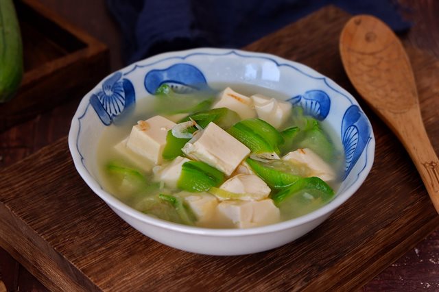 Canh Mướp Đậu Hũ Thơm Ngon