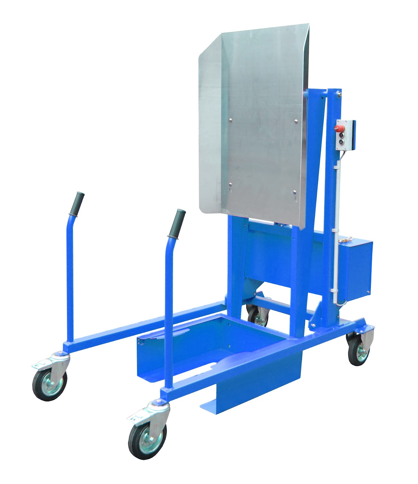 Afvalcontainer-Kiepstation MKS-12V, gelakt, Lichtblauw