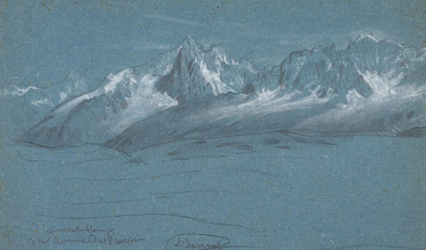 Vue Du Massif Du Mont Blanc Depuis Le Sommet Du Prarion Chamonix