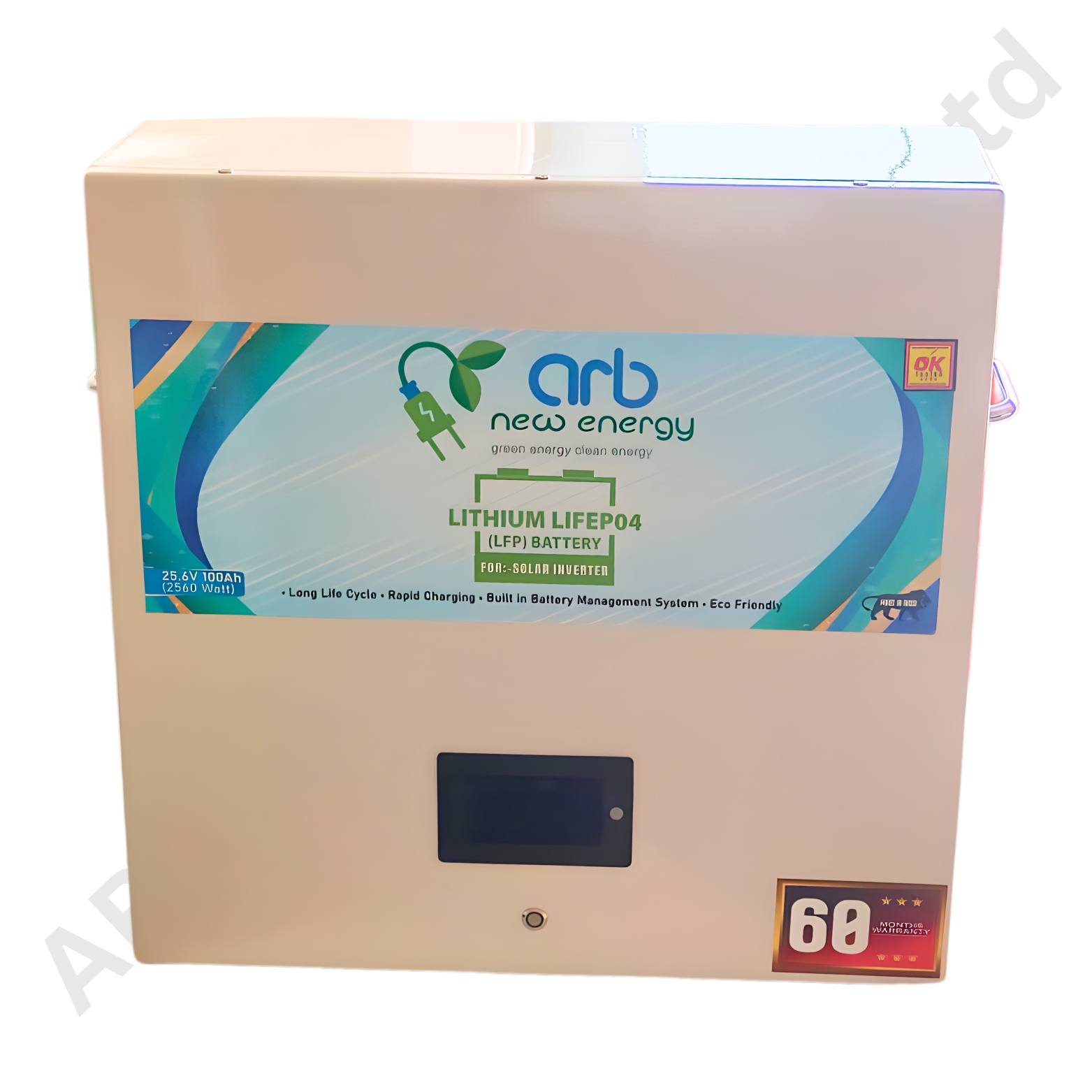 25.6V 100 Ah Ess Battrey Pack Wall Mounted (110ab)