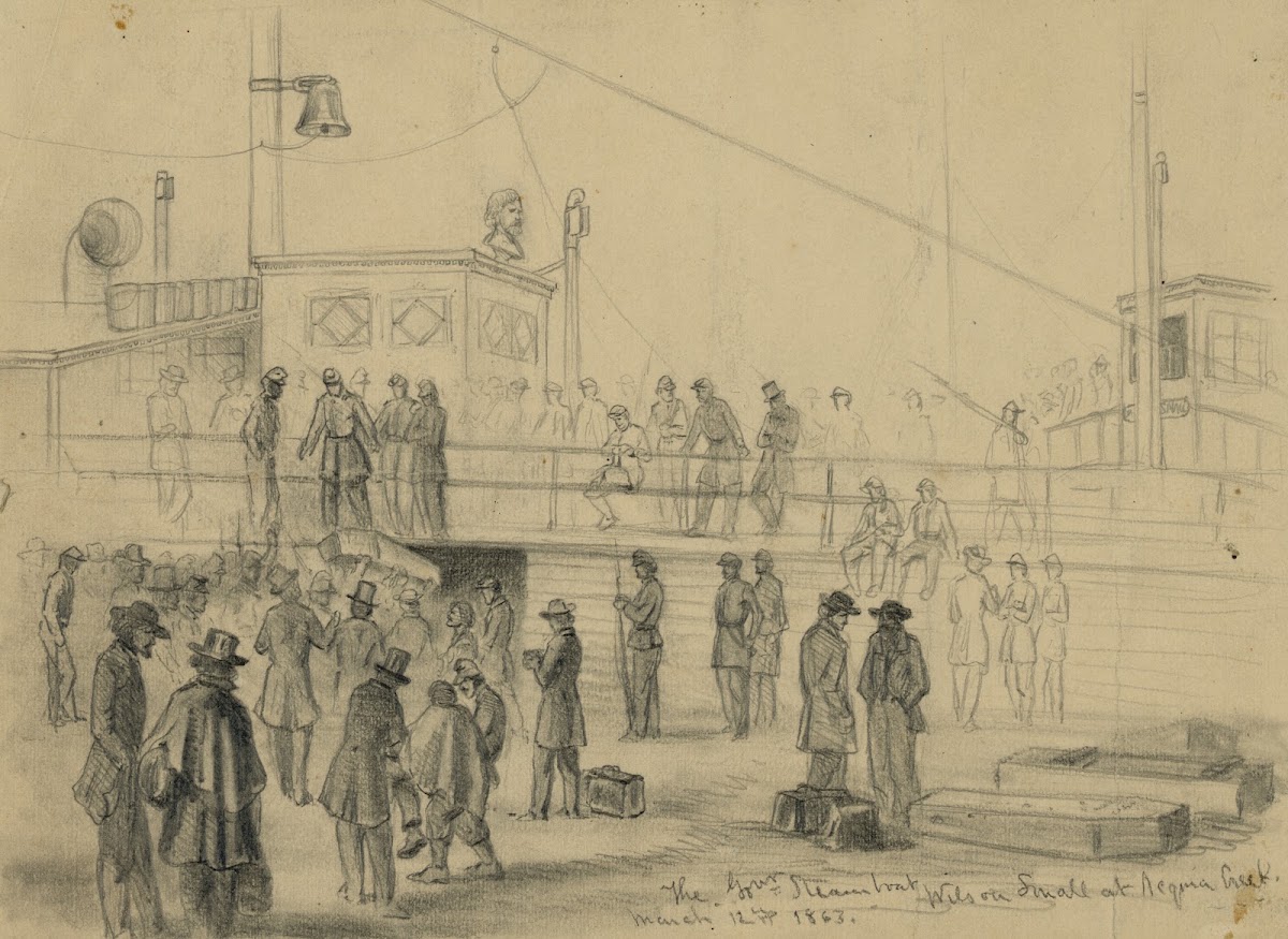 The govt steamboat Wilson Small at Acquia Creek Mar 12 1863 1863