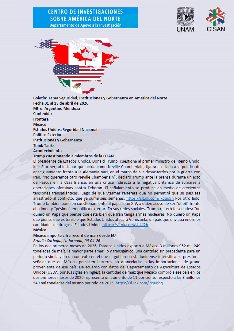Portada del boletín
