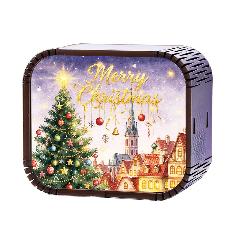 Miniature wooden music box, Christmas Edition