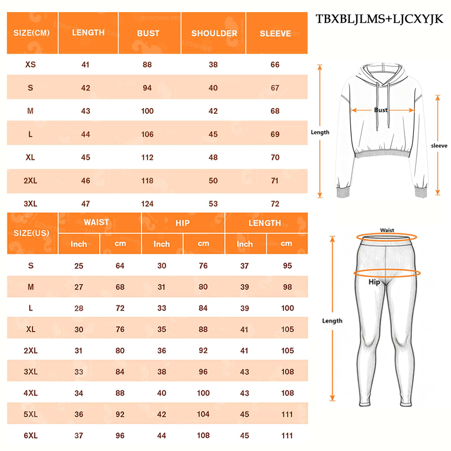 AOP Universal Cropped Hoodie With Hem + Universal Yoga Pants Set