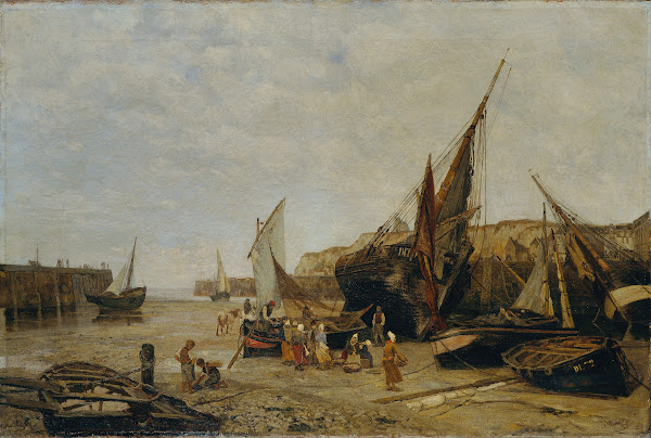 Der Hafen von Dieppe 1878