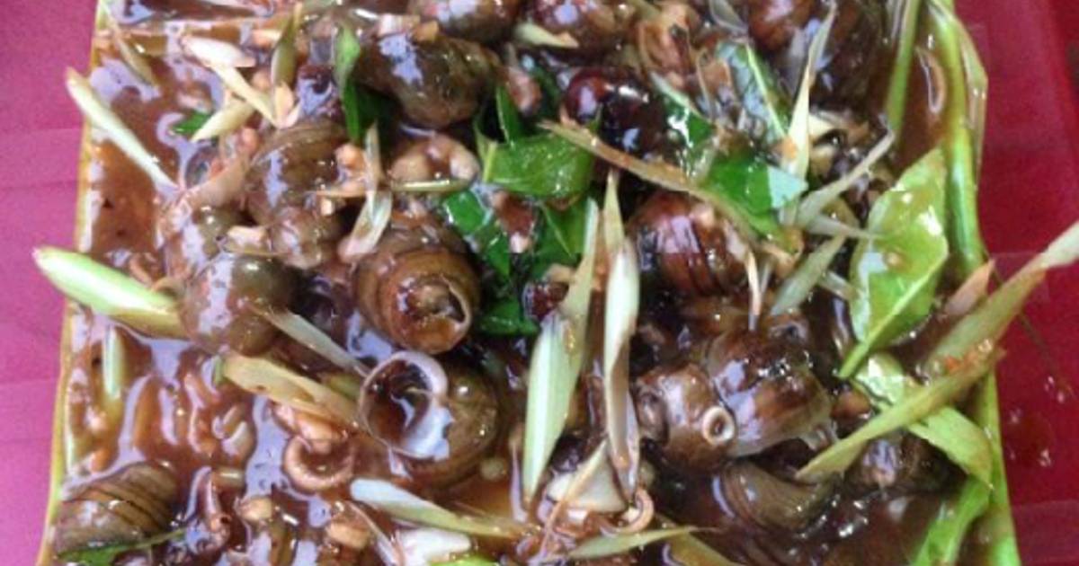 Ốc xào me xả băm, lá chanh cực ngon