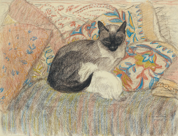Cat And Her Kitten 1920