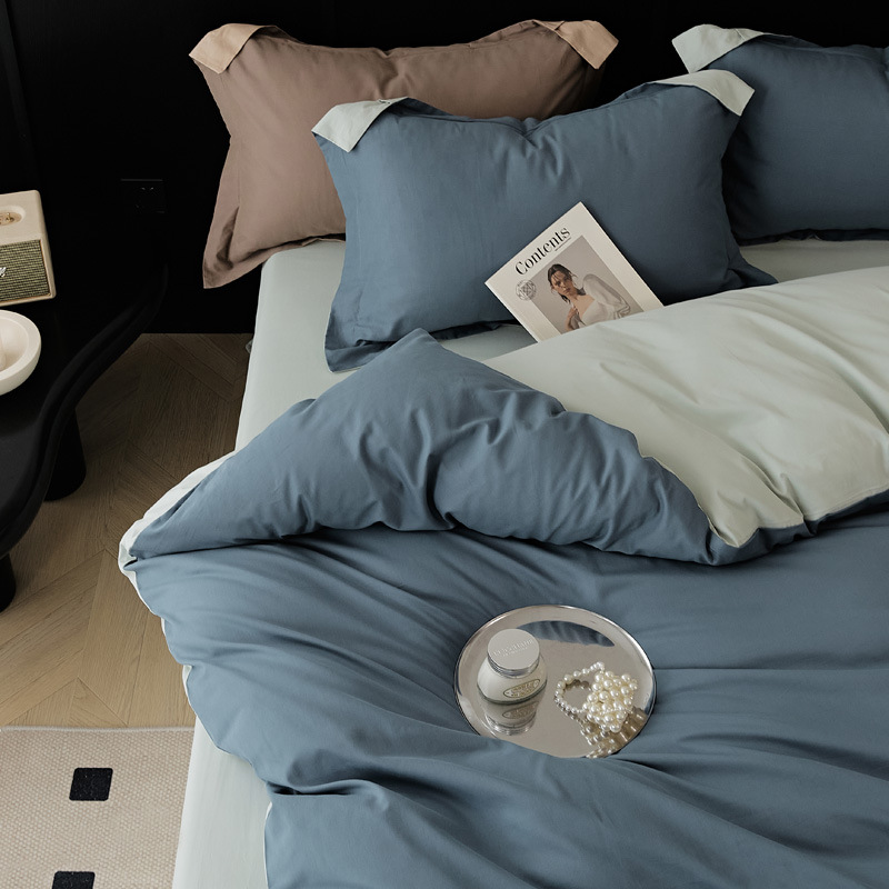 Cotton bedding set, brushed, 4-piece