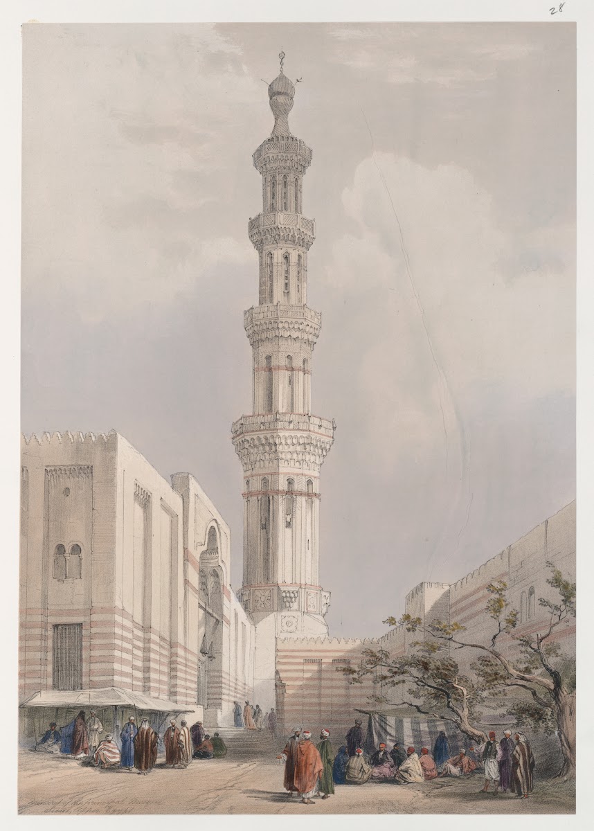Minaret of the principal mosque Siout Upper Egypt 1846 1849