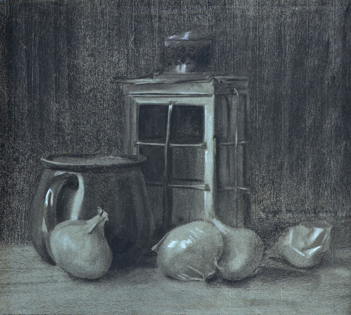 Laterne mit Haferl und Zwiebeln circa 1930