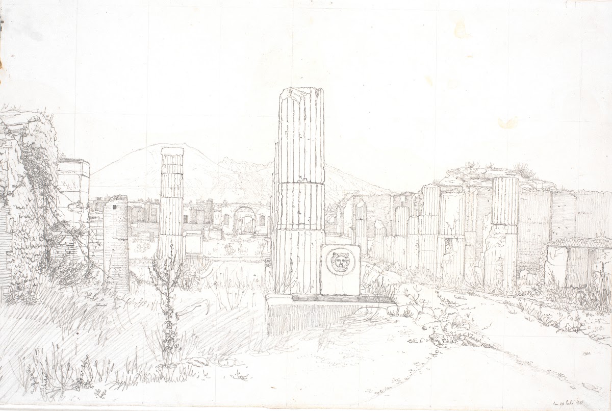 Parti af Forum i Pompeji 1840